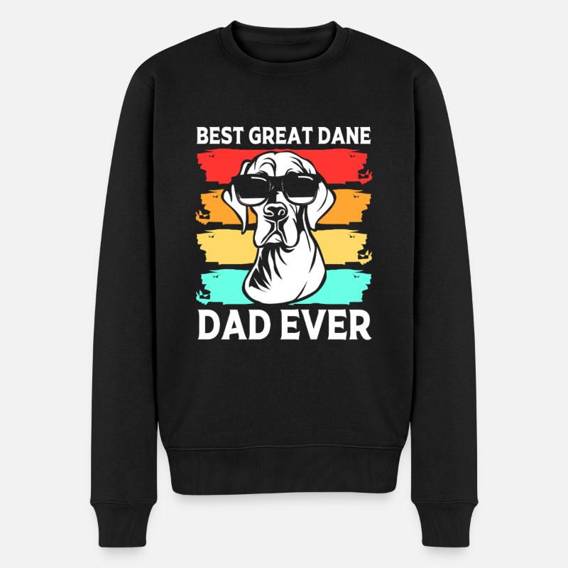 Deutsche Dogge - Männer Premium Bio Pullover - Schwarz