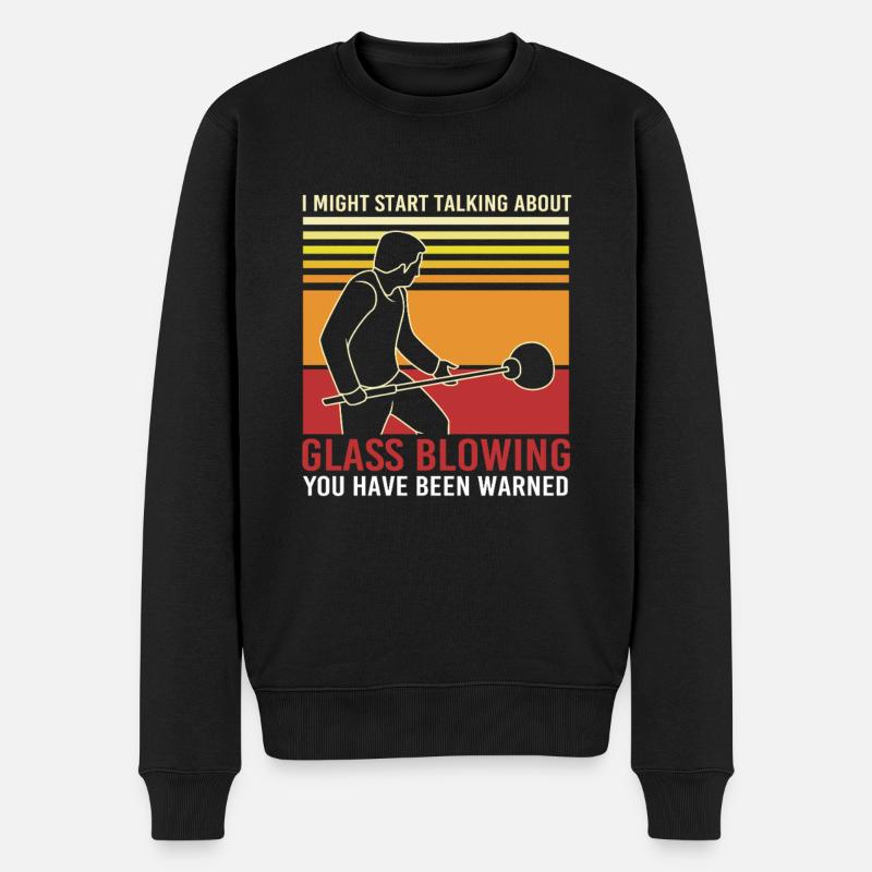 Glas Glasbläser - Männer Premium Bio Pullover - Schwarz