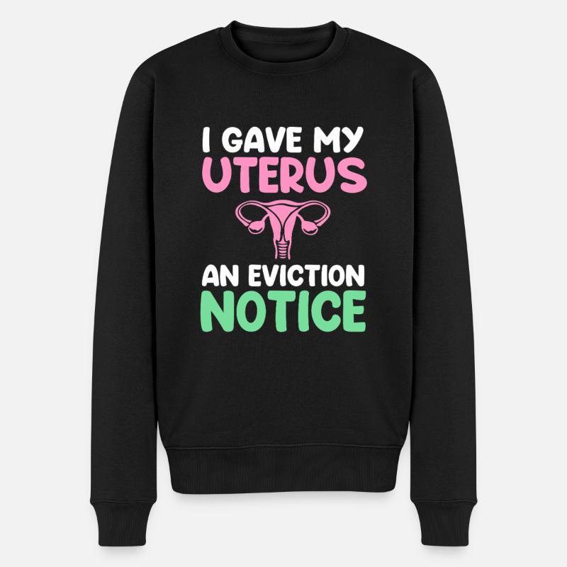 Hysterektomie Uterus Gebärmutter Eierstock - Männer Premium Bio Pullover - Schwarz