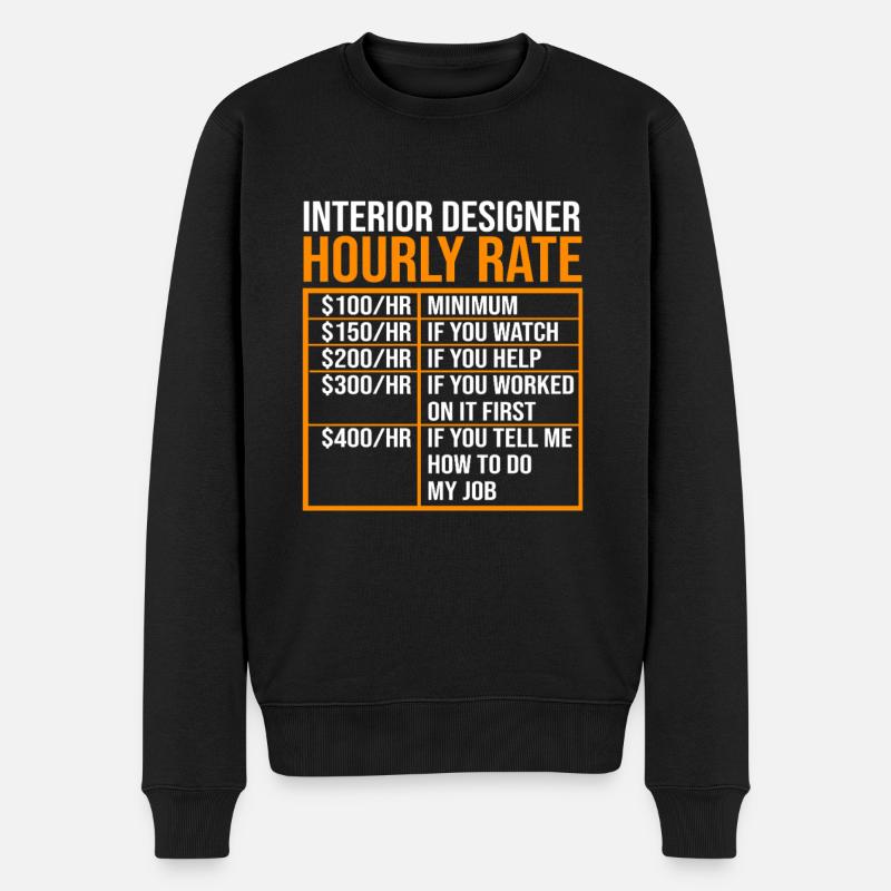 Interior Designer Architecture Architect - Men's Premium Organic Jumper - black