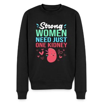 Nierenspender Spender Niere - Männer Premium Bio Pullover - Schwarz - Vorne - Nico (187cm)