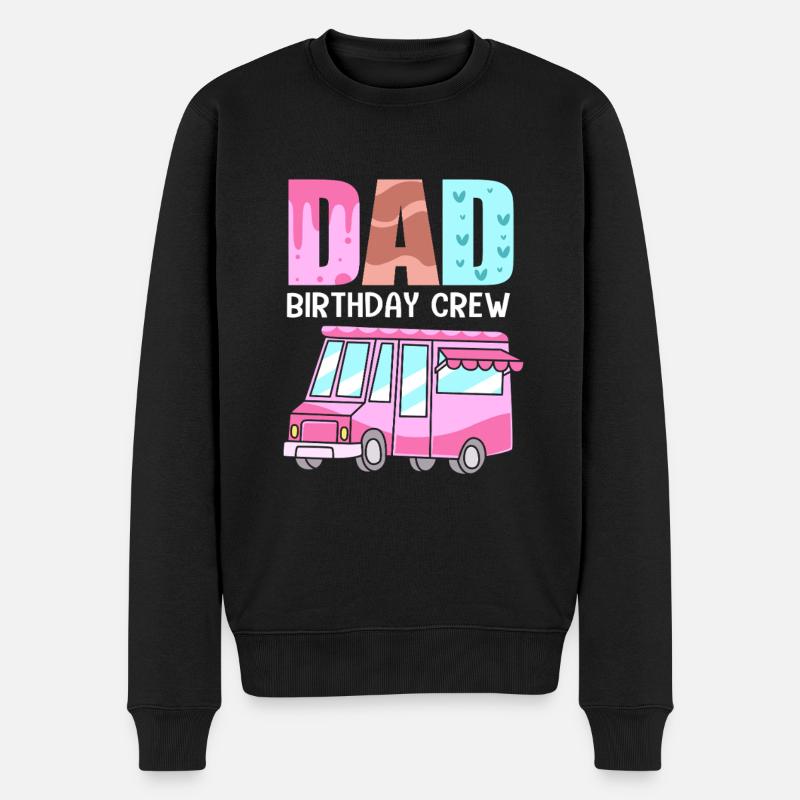 Eiscreme Eiswagen Eis Eisdiele - Männer Premium Bio Pullover - Schwarz