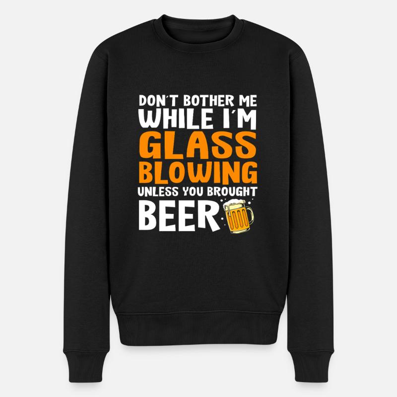 Glas Glasbläser - Männer Premium Bio Pullover - Schwarz