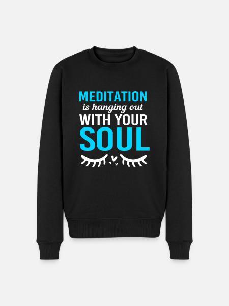 Meditation Chakra Zen - Men's Premium Organic Jumper - black