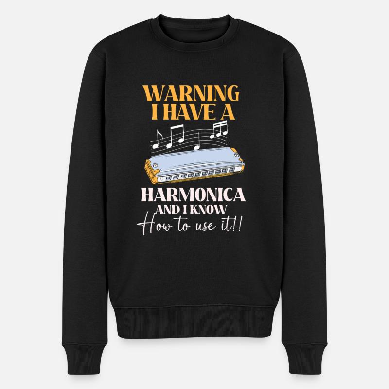 Harmonica - Pull Premium bio Homme - noir