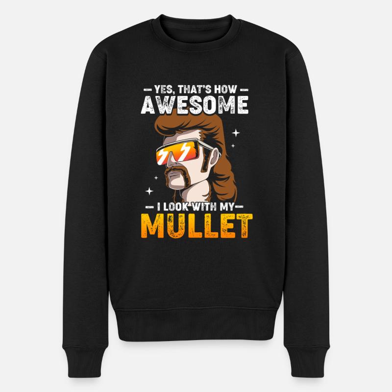Mulet Coupe de cheveux Mulet - Pull Premium bio Homme - noir
