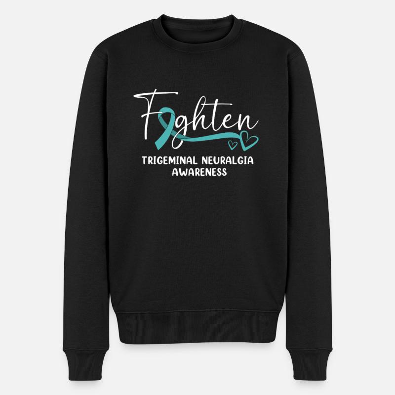 Trigeminusneuralgie - Männer Premium Bio Pullover - Schwarz