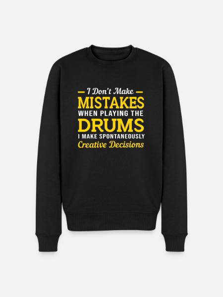 Drums Drummers Drumsticks - Men's Premium Organic Jumper - black