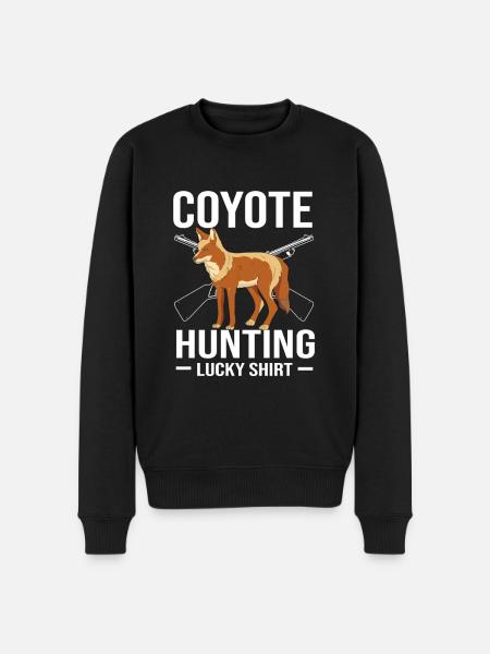 Coyote Hunting Hunter - Men's Premium Organic Jumper - black