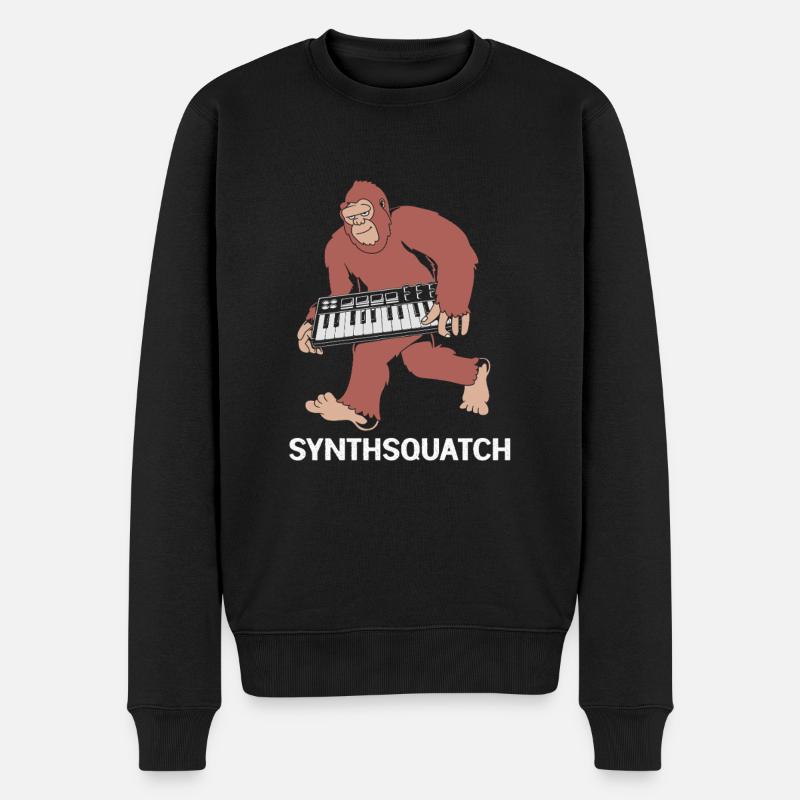 Djing Label Keyboard DJ - Männer Premium Bio Pullover - Schwarz