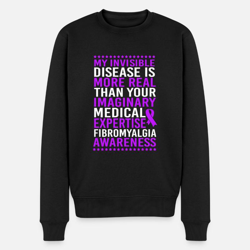 Fibromyalgie Fibro - Pull Premium bio Homme - noir
