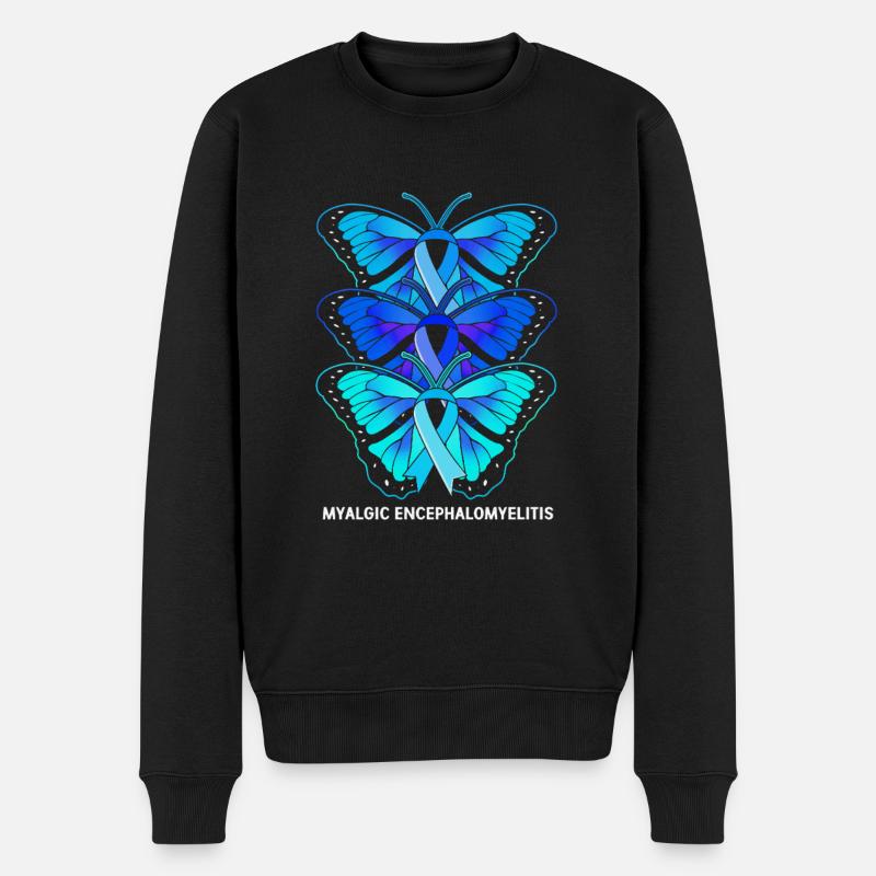 ME CFS - Männer Premium Bio Pullover - Schwarz