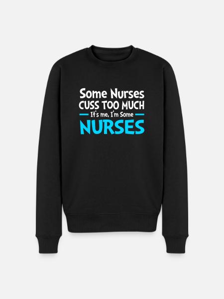 Nurse Hospital Nursing Gift - Men's Premium Organic Jumper - black