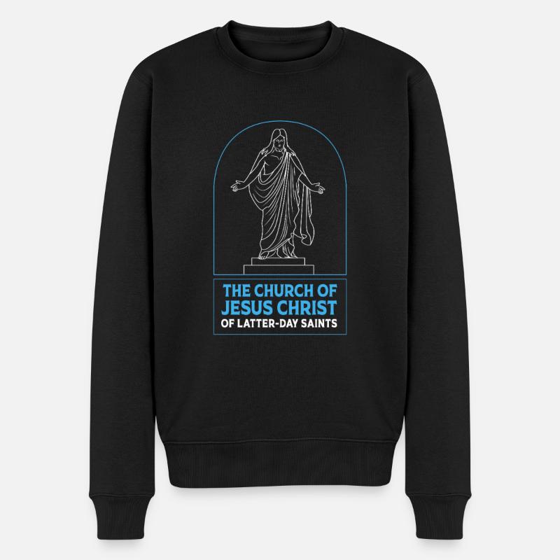 Mormonen Kirche - Männer Premium Bio Pullover - Schwarz