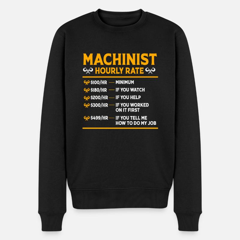 Serrurier Mécanicien CNC Génie mécanique - Pull Premium bio Homme - noir