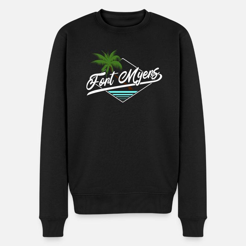 Fort Myers Florida - Männer Premium Bio Pullover - Schwarz