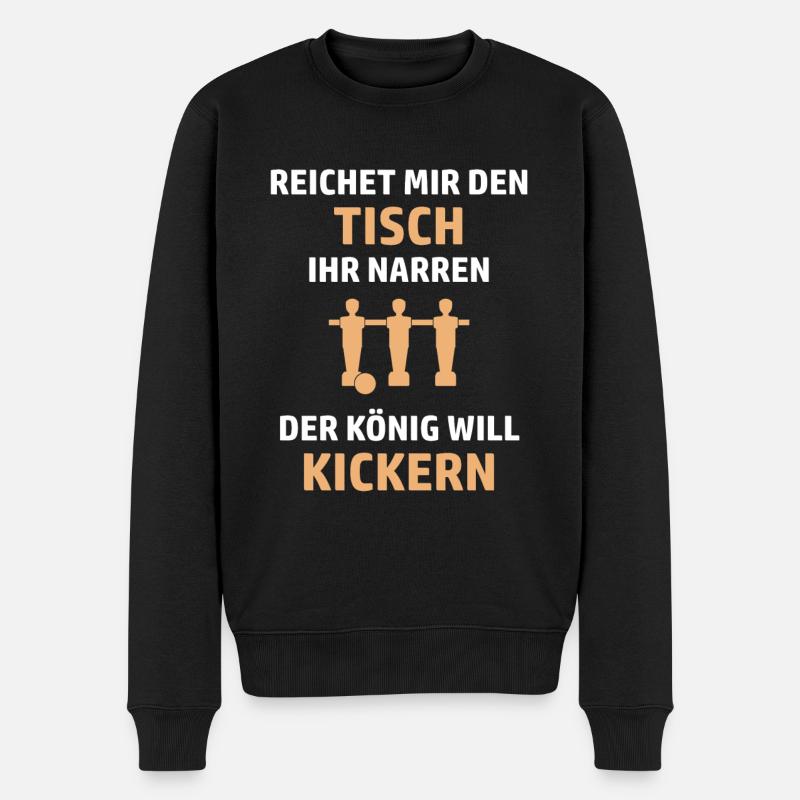 Kickern Tischkicker Foosball - Männer Premium Bio Pullover - Schwarz