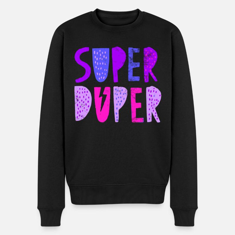 Super duper - Pull Premium bio Homme - noir