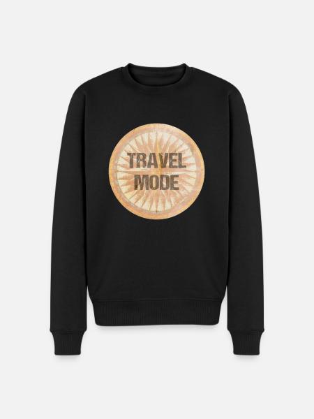 TRAVEL MODE - Männer Premium Bio Pullover - Schwarz