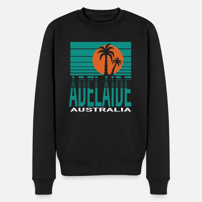 ADELAIDE - Männer Premium Bio Pullover - Schwarz