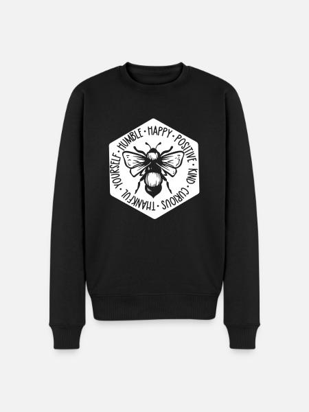 HONEYCOMB - Men's Premium Organic Jumper - black