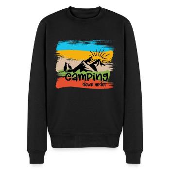 Camping down under - Männer Premium Bio Pullover - Schwarz - Vorne - Nico (187cm)