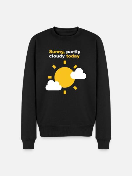 Sunny partly cloudy today - Men's Premium Organic Jumper - black
