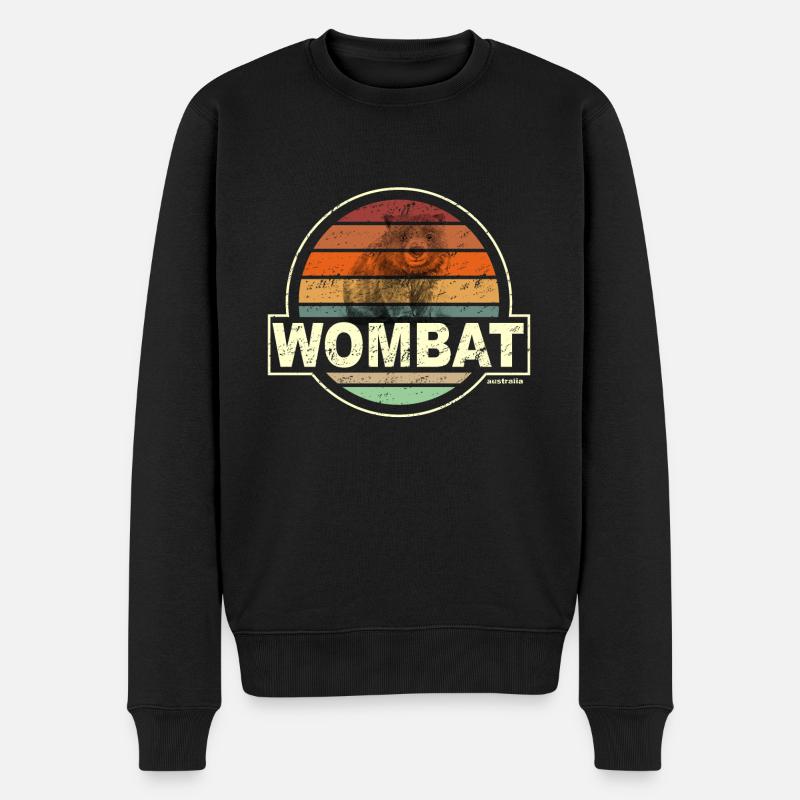 WOMBAT france - Pull Premium bio Homme - noir