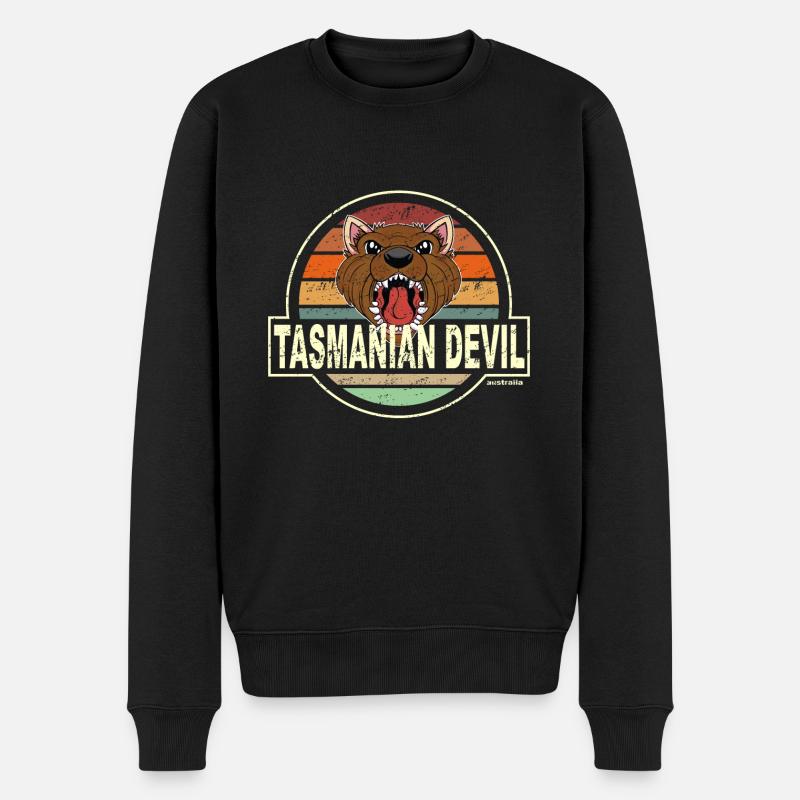DIABLE DE TASMANIE - Pull Premium bio Homme - noir