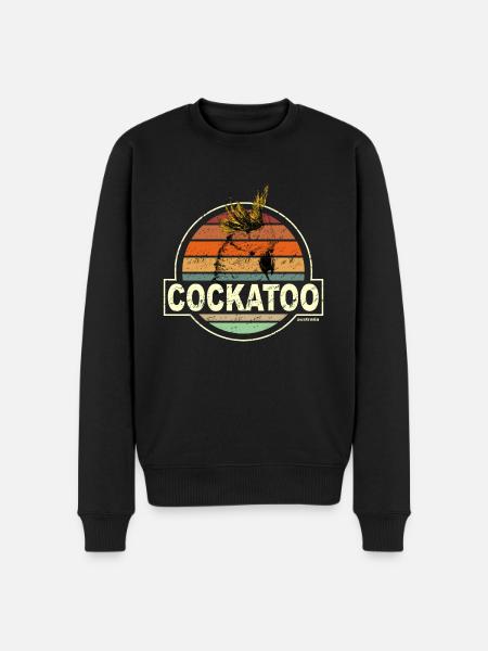 Cockatoo - Men's Premium Organic Jumper - black