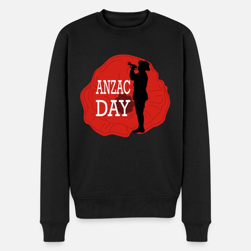 Anzac Day - Männer Premium Bio Pullover - Schwarz