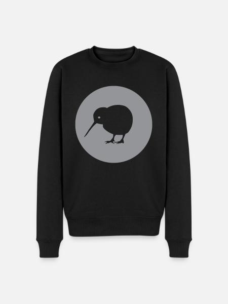 KIWI - Vogel - Neuseeland - Männer Premium Bio Pullover - Schwarz