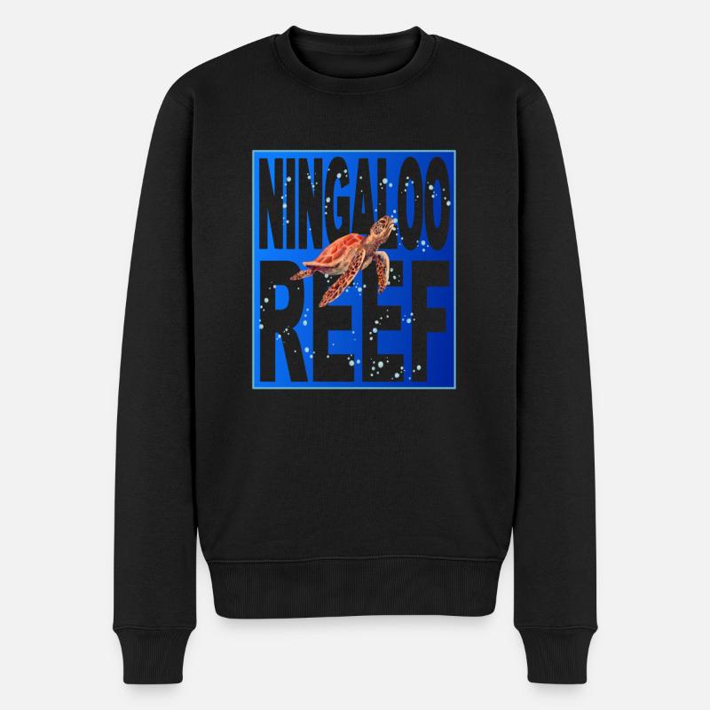 Ningaloo Reef - Australia - Männer Premium Bio Pullover - Schwarz