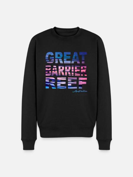 GREAT BARRIER REEF Australia - Men's Premium Organic Jumper - black