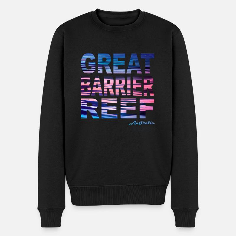 GREAT BARRIER REEF Australia - Männer Premium Bio Pullover - Schwarz