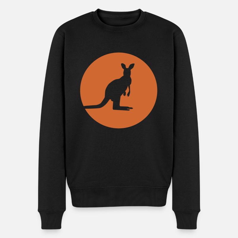 Kangourou - Australie - Pull Premium bio Homme - noir
