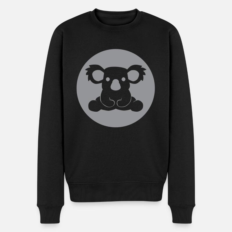 KOALA BEAR - Australia - Männer Premium Bio Pullover - Schwarz