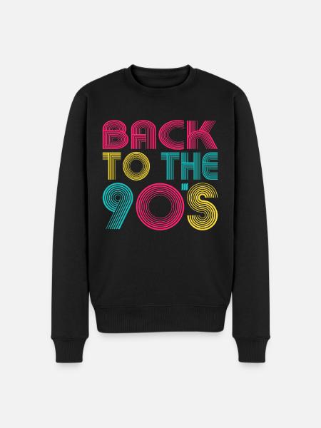 BACK TO THE 90's - Men's Premium Organic Jumper - black