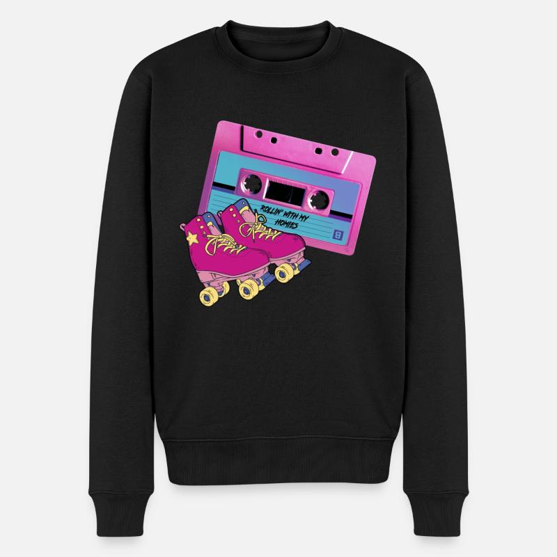 ROLLIN' AVEC MES HOMIES - Pull Premium bio Homme - noir