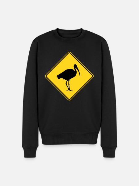 Bin Chicken Road sign - Men's Premium Organic Jumper - black