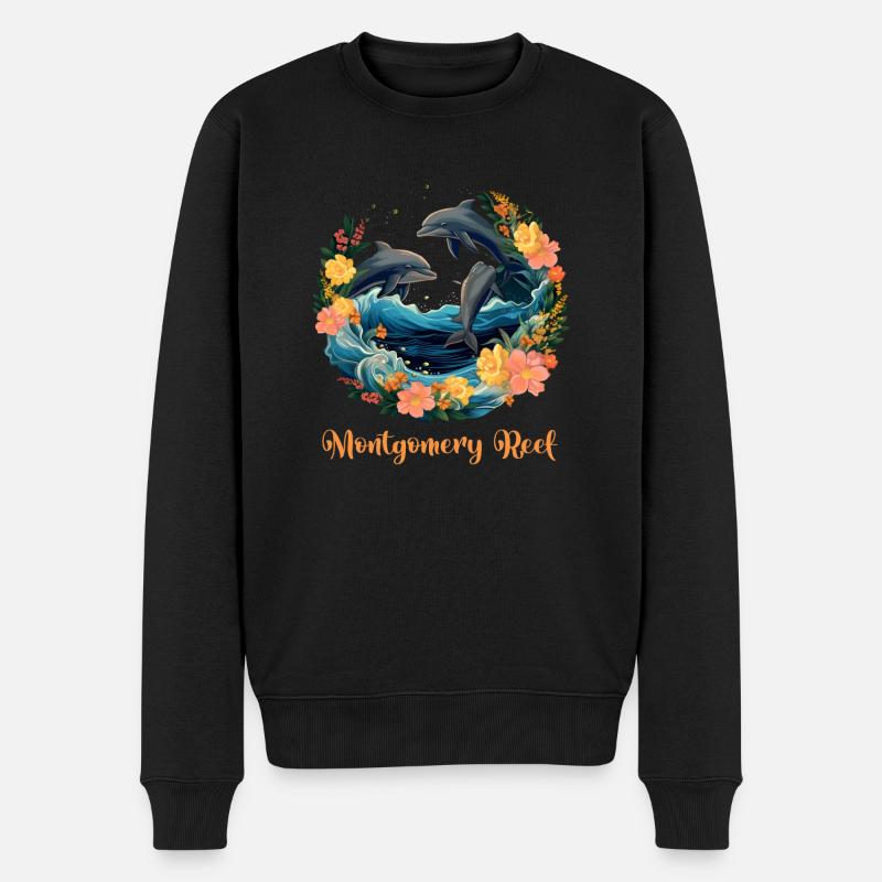 Montgomery Reef - Männer Premium Bio Pullover - Schwarz