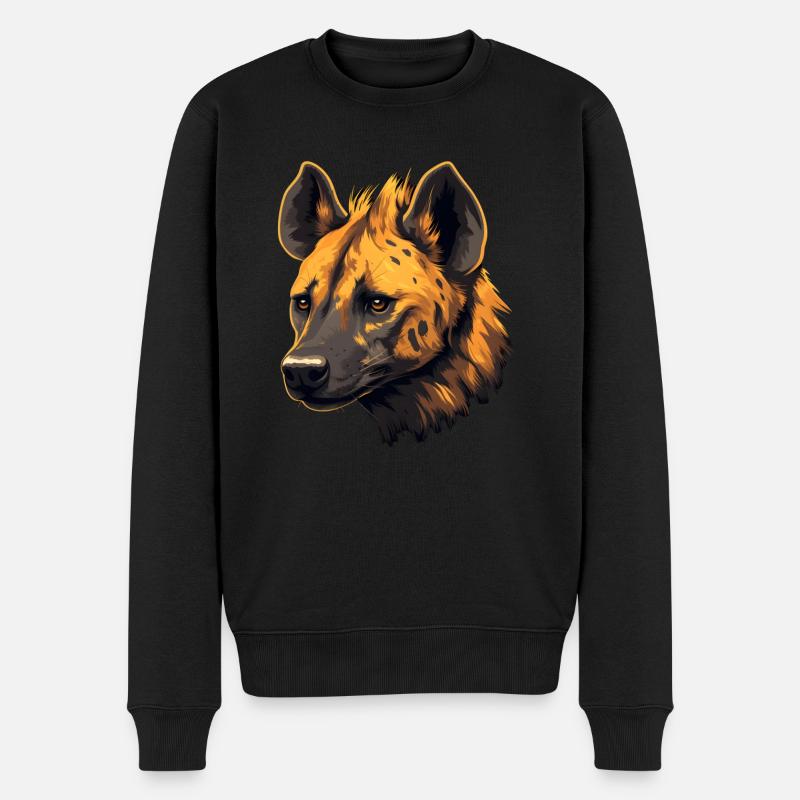 HYENA - Männer Premium Bio Pullover - Schwarz