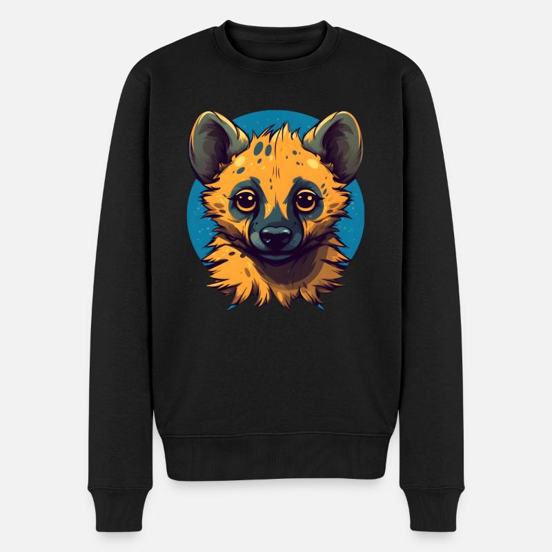Hyène mignonne - Pull Premium bio Homme - noir