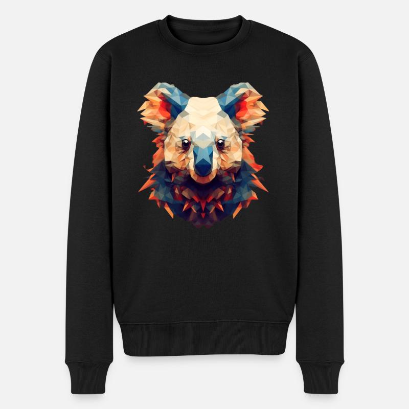 Koala Ours - Pull Premium bio Homme - noir