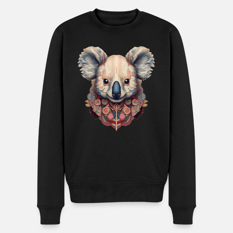 Koala Indian image - Men's Premium Organic Jumper - black