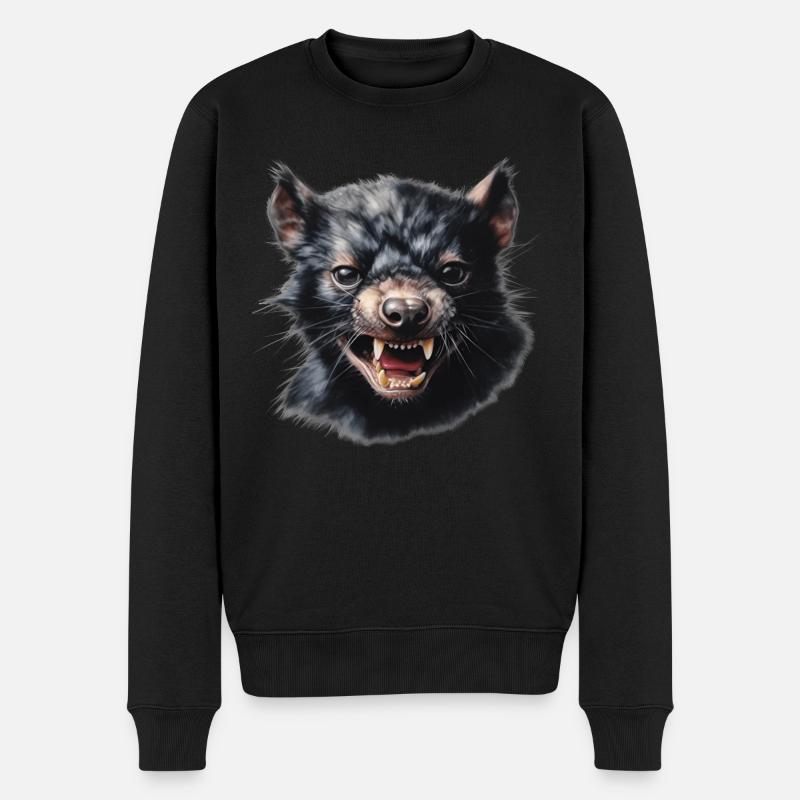 Le diable de Tasmanie imminent - Pull Premium bio Homme - noir