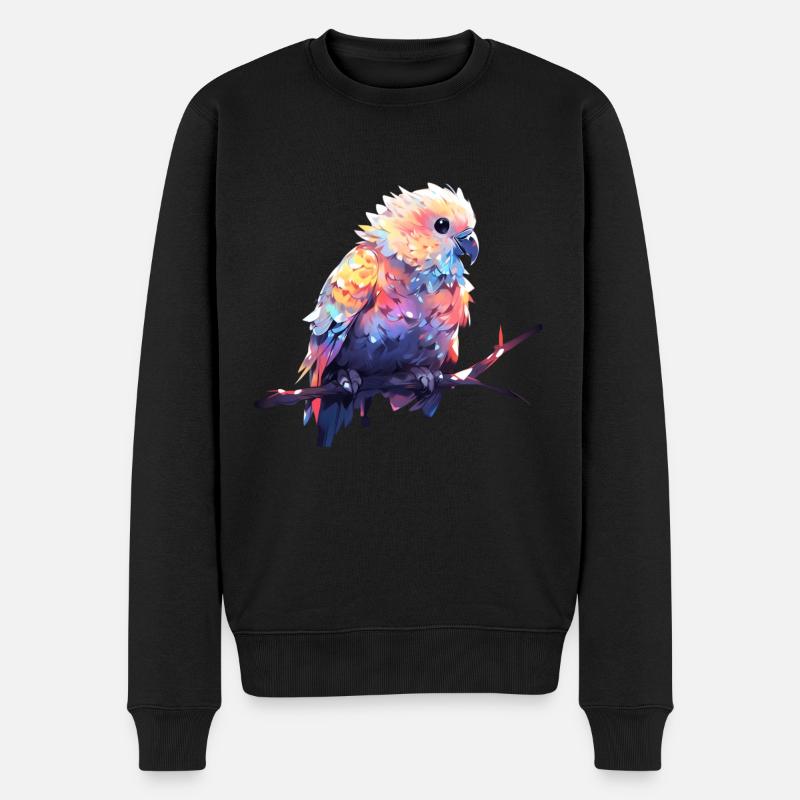 Süsser Papagei - Männer Premium Bio Pullover - Schwarz