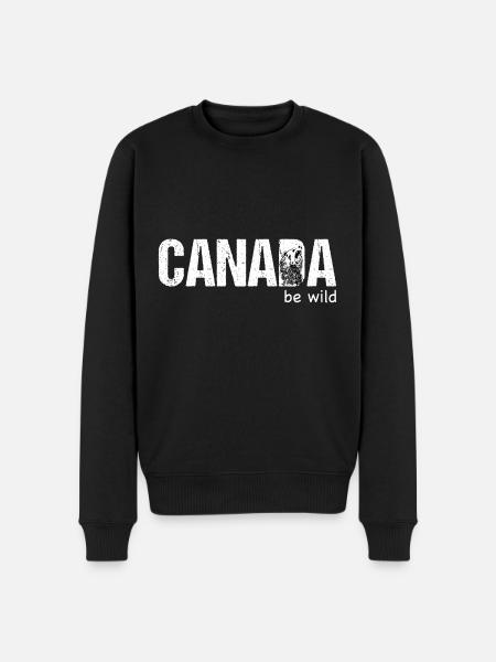 Canada - be wild - Men's Premium Organic Jumper - black