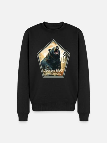 VANCOUVER ISLAND - Men's Premium Organic Jumper - black