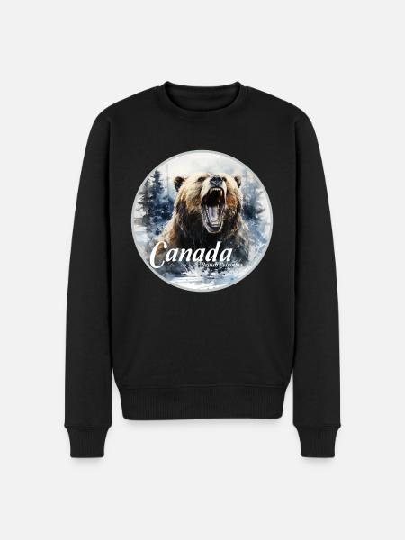 Canada British Columbia - Men's Premium Organic Jumper - black